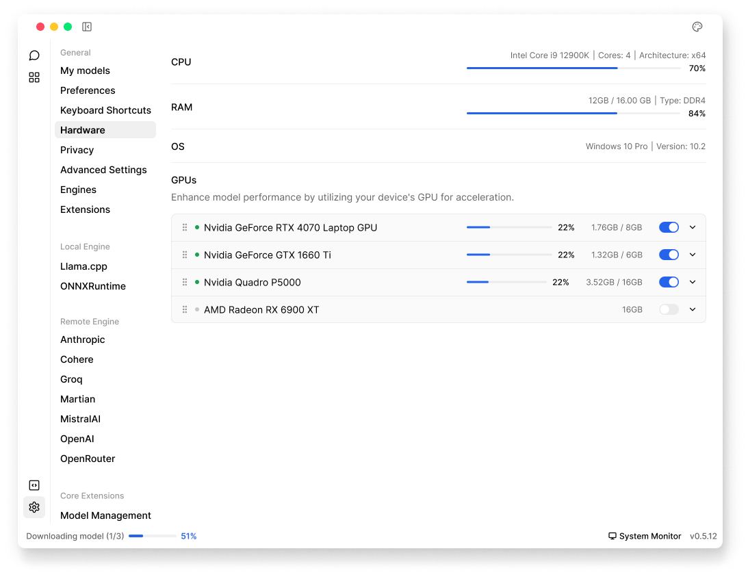 Turn on GPU acceleration